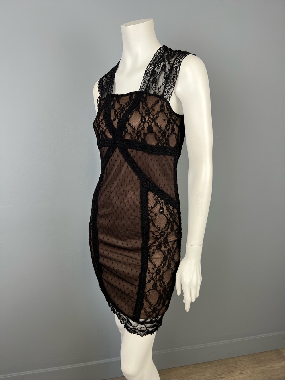 Suzy Shier Black Lace Sheer Slip Dress - Women Intimates & Sleepwear